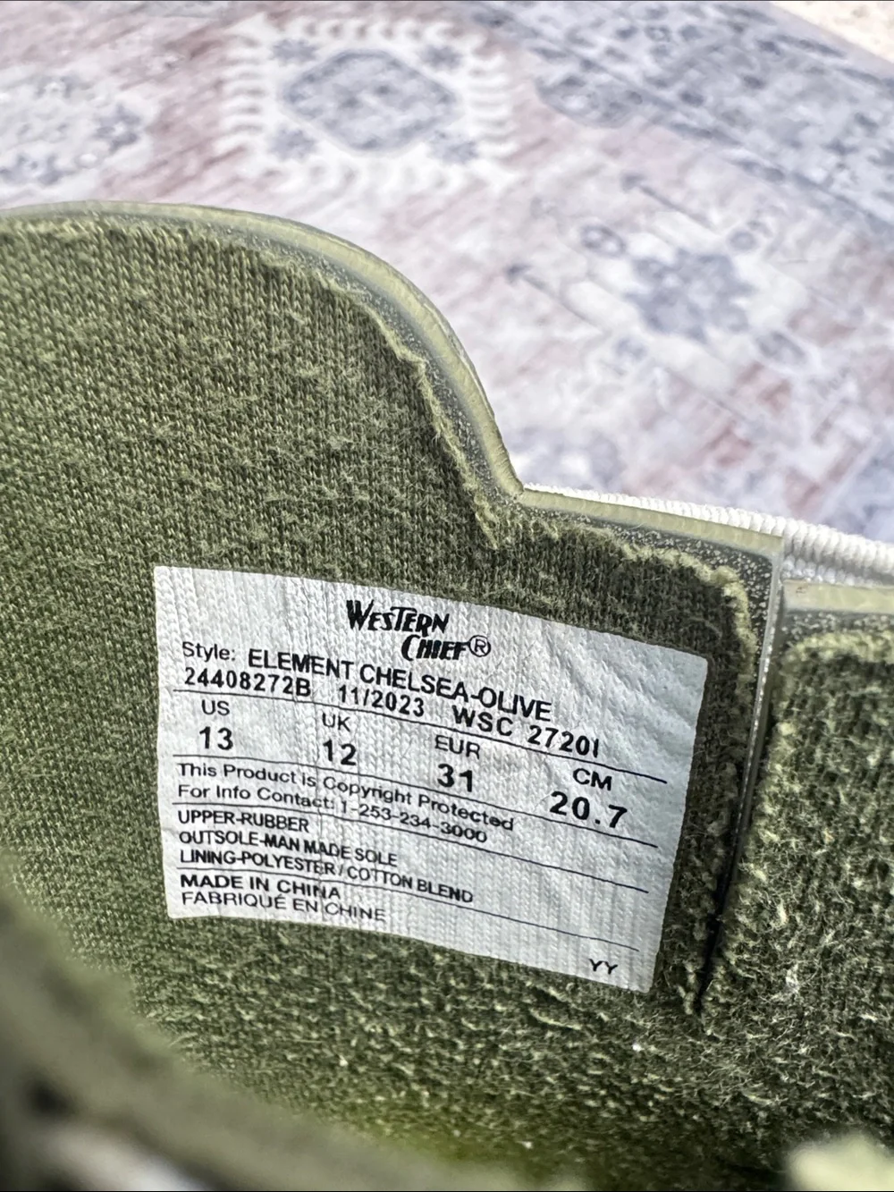 Western Chief Olive Green Camo Short Rain Boots